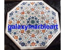 Marble inlay multi color table top 26" WP-2640